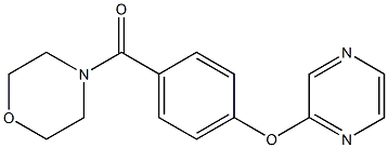 morpholino[4-(2-pyrazinyloxy)phenyl]methanone 化学構造式