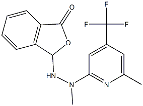 3-{2-methyl-2-[6-methyl-4-(trifluoromethyl)-2-pyridyl]hydrazino}-1,3-dihydroisobenzofuran-1-one|