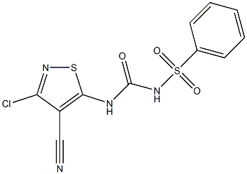 3-chloro-4-cyano-5-({[(phenylsulfonyl)amino]carbonyl}amino)isothiazole,,结构式