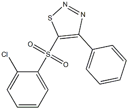 2-chlorophenyl 4-phenyl-1,2,3-thiadiazol-5-yl sulfone,,结构式