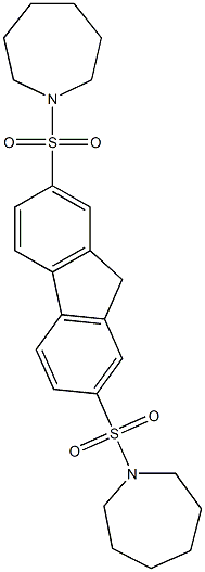 1-{[7-(azepan-1-ylsulfonyl)-9H-fluoren-2-yl]sulfonyl}azepane 化学構造式