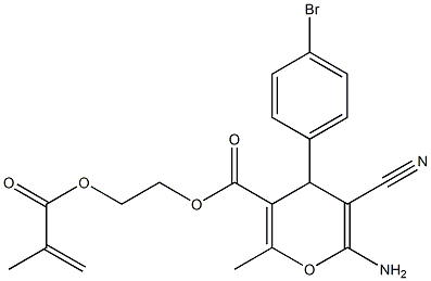  2-(methacryloyloxy)ethyl 6-amino-4-(4-bromophenyl)-5-cyano-2-methyl-4H-pyran-3-carboxylate