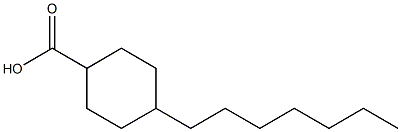 4-heptylcyclohexane-1-carboxylic acid Struktur