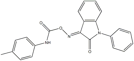 1-phenyl-3-{[(4-toluidinocarbonyl)oxy]imino}-1H-indol-2-one Struktur