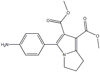 dimethyl 5-(4-aminophenyl)-2,3-dihydro-1H-pyrrolizine-6,7-dicarboxylate Structure