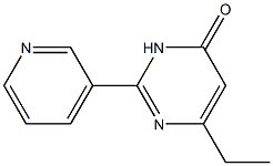 6-ethyl-2-pyridin-3-ylpyrimidin-4(3H)-one Struktur