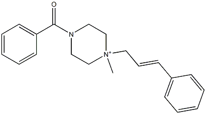 4-benzoyl-1-methyl-1-[(E)-3-phenyl-2-propenyl]hexahydropyrazin-1-ium