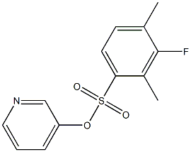 3-pyridyl 3-fluoro-2,4-dimethylbenzene-1-sulfonate 化学構造式