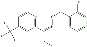 1-[4-(trifluoromethyl)-2-pyridinyl]-1-propanone O-(2-chlorobenzyl)oxime Structure