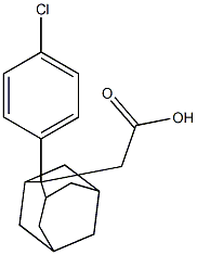 2-[2-(4-chlorophenyl)-2-adamantyl]acetic acid 化学構造式