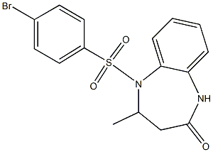 5-[(4-bromophenyl)sulfonyl]-4-methyl-1,3,4,5-tetrahydro-2H-1,5-benzodiazepin-2-one Structure