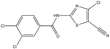  3,4-dichloro-N-(4-chloro-5-cyano-1,3-thiazol-2-yl)benzenecarboxamide