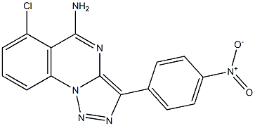 6-chloro-3-(4-nitrophenyl)[1,2,3]triazolo[1,5-a]quinazolin-5-amine 结构式