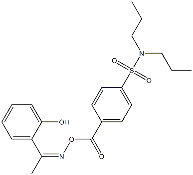 4-[({[1-(2-hydroxyphenyl)ethylidene]amino}oxy)carbonyl]-N,N-dipropylbenzenesulfonamide,,结构式