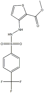 methyl 3-(2-{[4-(trifluoromethyl)phenyl]sulfonyl}hydrazino)thiophene-2-carboxylate