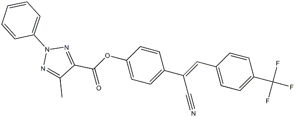 4-{1-cyano-2-[4-(trifluoromethyl)phenyl]vinyl}phenyl 5-methyl-2-phenyl-2H-1,2,3-triazole-4-carboxylate,,结构式