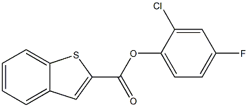 2-chloro-4-fluorophenyl benzo[b]thiophene-2-carboxylate Structure