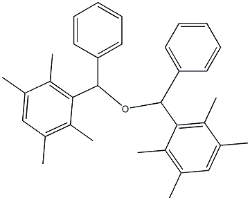 1,2,4,5-tetramethyl-3-{phenyl[phenyl(2,3,5,6-tetramethylphenyl)methoxy]meth yl}benzene,,结构式