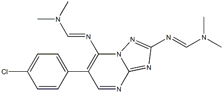 N'-(6-(4-chlorophenyl)-2-{[(dimethylamino)methylene]amino}[1,2,4]triazolo[1,5-a]pyrimidin-7-yl)-N,N-dimethyliminoformamide 结构式