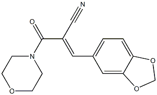 3-(1,3-benzodioxol-5-yl)-2-(morpholinocarbonyl)acrylonitrile,,结构式