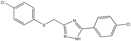5-(4-chlorophenyl)-3-{[(4-chlorophenyl)thio]methyl}-1H-1,2,4-triazole Struktur