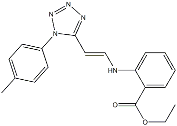 ethyl 2-({2-[1-(4-methylphenyl)-1H-1,2,3,4-tetraazol-5-yl]vinyl}amino)benzoate,,结构式