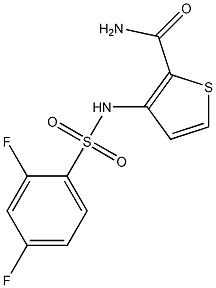3-{[(2,4-difluorophenyl)sulfonyl]amino}thiophene-2-carboxamide Structure