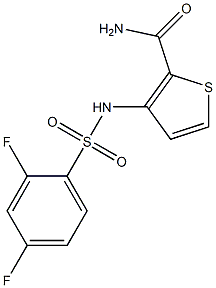  3-{[(2,4-difluorophenyl)sulfonyl]amino}thiophene-2-carboxamide