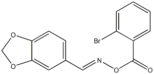 5-({[(2-bromobenzoyl)oxy]imino}methyl)-1,3-benzodioxole Structure