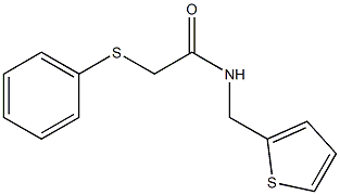 N1-(2-thienylmethyl)-2-(phenylthio)acetamide 化学構造式