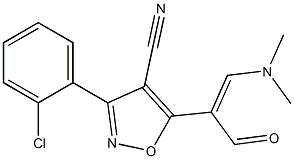  3-(2-chlorophenyl)-5-[2-(dimethylamino)-1-formylvinyl]-4-isoxazolecarbonitrile