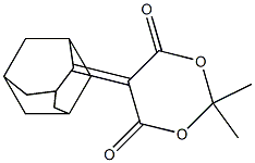 2,2-dimethyl-5-tricyclo[3.3.1.1~3,7~]dec-2-yliden-1,3-dioxane-4,6-dione Structure