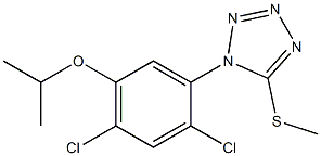 1-(2,4-dichloro-5-isopropoxyphenyl)-5-(methylsulfanyl)-1H-1,2,3,4-tetraazole 结构式