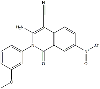 3-amino-2-(3-methoxyphenyl)-7-nitro-1-oxo-1,2-dihydroisoquinoline-4-carbonitrile