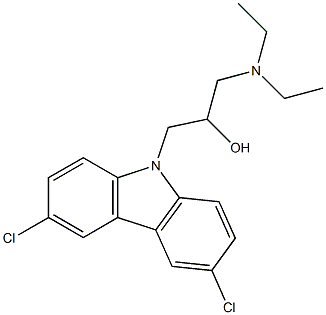 1-(3,6-dichloro-9H-carbazol-9-yl)-3-(diethylamino)propan-2-ol Structure