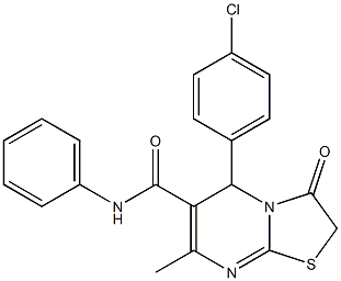 5-(4-chlorophenyl)-7-methyl-3-oxo-N-phenyl-2,3-dihydro-5H-[1,3]thiazolo[3,2-a]pyrimidine-6-carboxamide