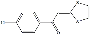1-(4-chlorophenyl)-2-(1,3-dithiolan-2-yliden)ethan-1-one,,结构式