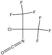 1-chloro-2,2,2-trifluoro-1-(trifluoromethyl)ethyl isocyanate,,结构式