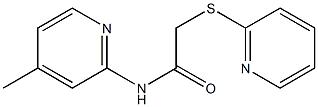 N1-(4-methyl-2-pyridyl)-2-(2-pyridylthio)acetamide Structure