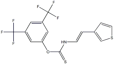 3,5-di(trifluoromethyl)phenyl {[2-(3-thienyl)vinyl]amino}methanethioate,,结构式