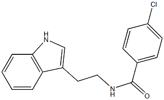 4-chloro-N-[2-(1H-indol-3-yl)ethyl]benzenecarboxamide,,结构式