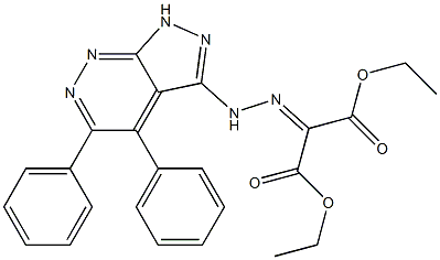 diethyl 2-[2-(4,5-diphenyl-1H-pyrazolo[3,4-c]pyridazin-3-yl)hydrazono]malonate,,结构式