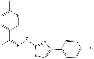 1-(6-methyl-3-pyridyl)ethan-1-one 1-[4-(4-chlorophenyl)-1,3-thiazol-2-yl]hydrazone Struktur