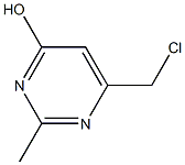 6-(chloromethyl)-2-methyl-4-pyrimidinol,,结构式