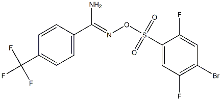 N'-{[(4-bromo-2,5-difluorophenyl)sulfonyl]oxy}-4-(trifluoromethyl)benzenecarboximidamide Struktur