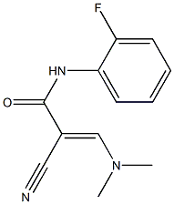 N1-(2-fluorophenyl)-2-cyano-3-(dimethylamino)acrylamide Struktur