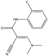 N1-(2-fluorophenyl)-2-cyano-3-(dimethylamino)acrylamide 结构式