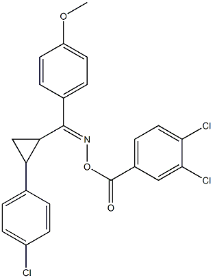1,2-dichloro-4-[({[[2-(4-chlorophenyl)cyclopropyl](4-methoxyphenyl)methylene]amino}oxy)carbonyl]benzene Struktur