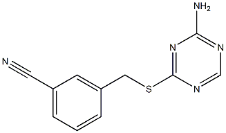 3-{[(4-amino-1,3,5-triazin-2-yl)thio]methyl}benzonitrile Structure