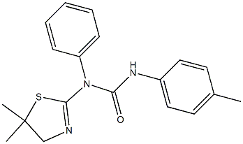 N-(5,5-dimethyl-4,5-dihydro-1,3-thiazol-2-yl)-N'-(4-methylphenyl)-N-phenylurea Struktur